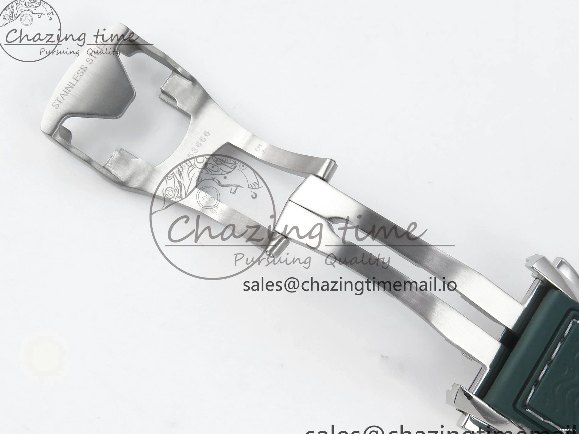 0401 Bold Seamaster Planet Ocean 600M 43.5mm SS SCF 1:1 Best Edition Green Bezel Gray Dial on Green Rubber Strap A8900 Super Clone 7666